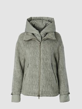 Куртка женская комбинированная с капюшоном