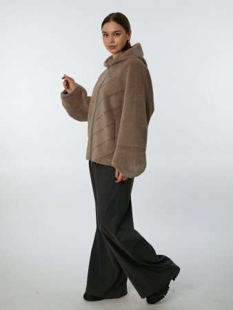 Двусторонняя экодубленка с капюшоном