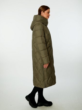 Пуховик женский удлинённый с капюшоном
