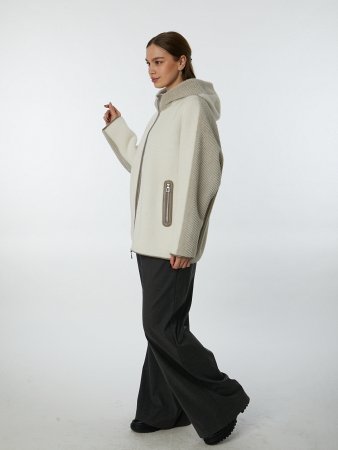 Двусторонняя экодубленка с капюшоном