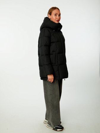 Пуховик женский стёганый с капюшоном