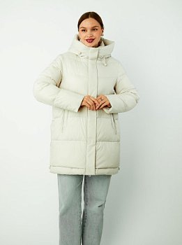 Пуховик женский стёганый с капюшоном