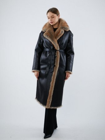 Двусторонняя экодубленка с английским воротником