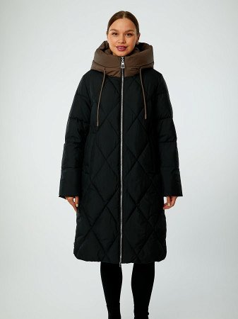 Пуховик женский стёганый с капюшоном