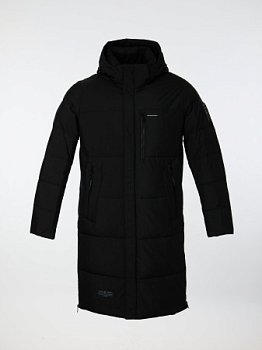 Пуховик мужской удлинённый с капюшоном