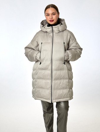 Пуховик женский стёганый с капюшоном