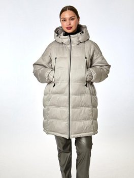 Пуховик женский стёганый с капюшоном