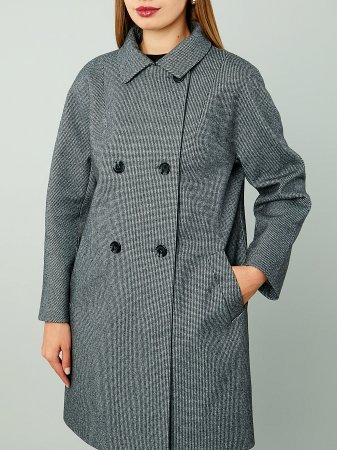 Пальто женское укороченное с поясом