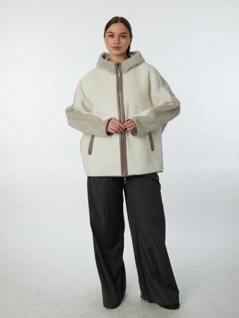 Двусторонняя экодубленка с капюшоном