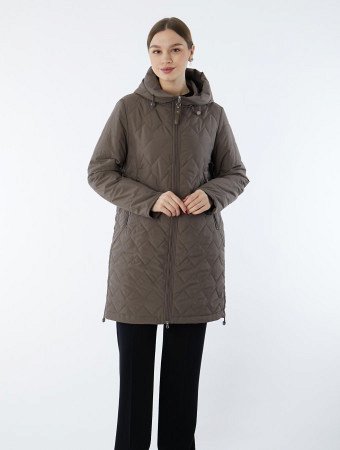 Полупальто женское с капюшоном