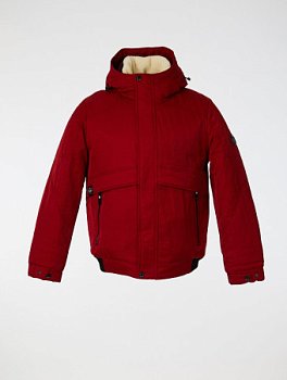 Пуховик-бомбер мужской с капюшоном