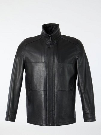 Утепленная куртка из натуральной кожи