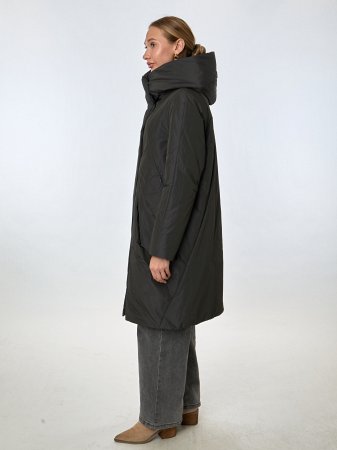 Удлиненный пуховик с капюшоном