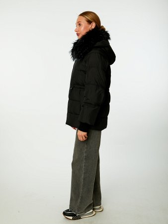 Пуховик женский стёганый с капюшоном