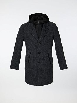 Пальто мужское с капюшоном