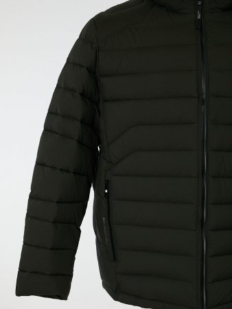 Пуховик мужской с капюшоном стёганый