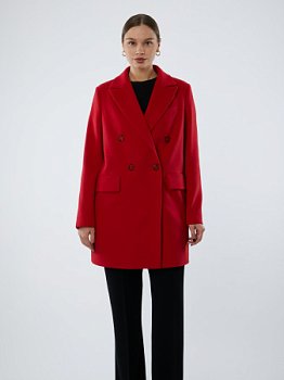 Пальто женское укороченное с английским воротником