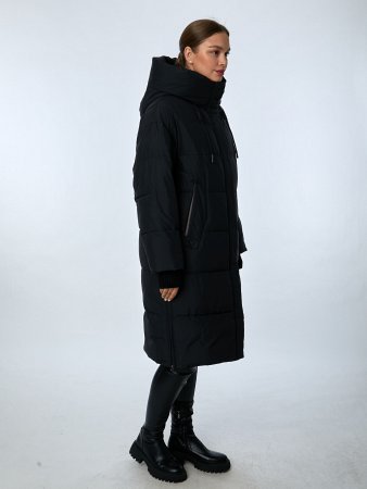 Пуховик женский стёганый с капюшоном