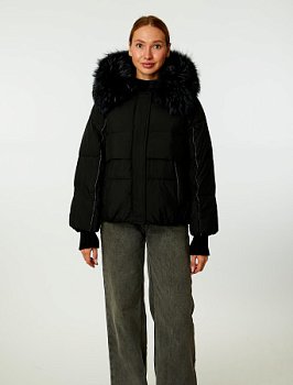 Пуховик женский стёганый с капюшоном