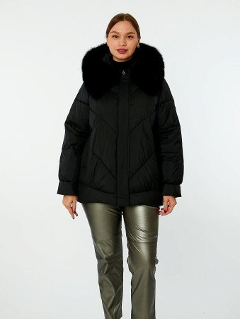 Пуховик стёганый с капюшоном