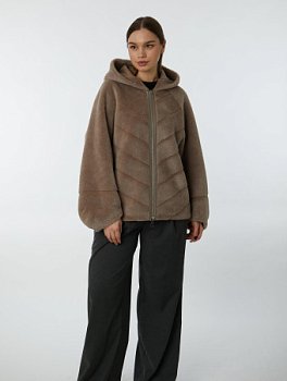 Двусторонняя экодубленка с капюшоном