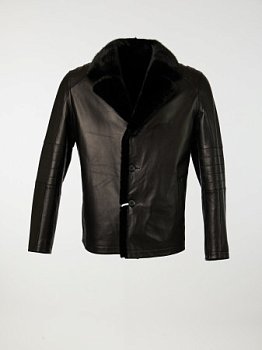 Куртка из нат.кожи на овчине с англ.воротником