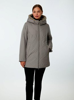 Пуховик женский стёганый с капюшоном