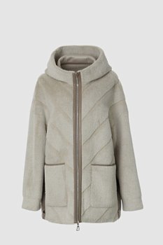 Двусторонняя экодубленка с капюшоном