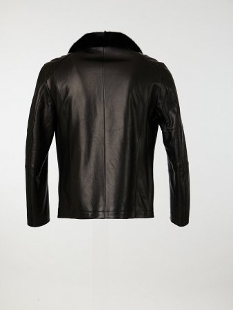 Куртка из нат.кожи на овчине с англ.воротником