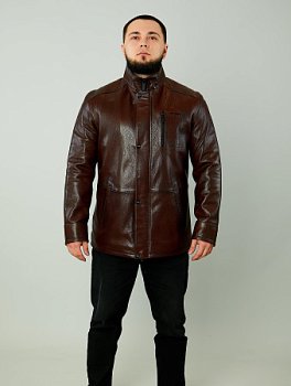 Полупальто мужское из натуральной кожи  