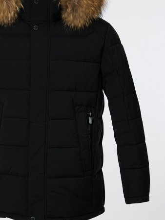 Пуховик стёганый с капюшоном