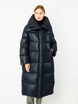 Стильный длинный пуховик