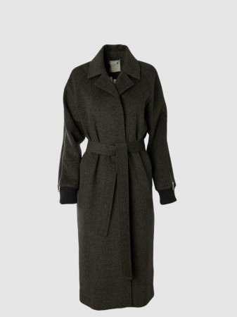 Классическое пальто из кашемира с поясом