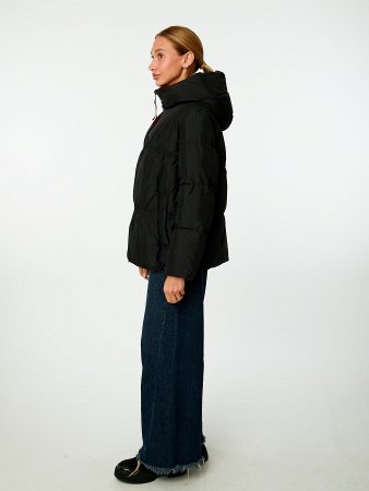 Пуховик женский стёганый с капюшоном