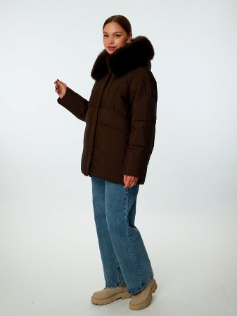 Пуховик женский с капюшоном