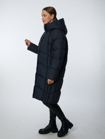Пуховик женский с капюшоном удлинённый