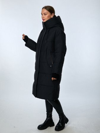 Пуховик женский стёганый с капюшоном