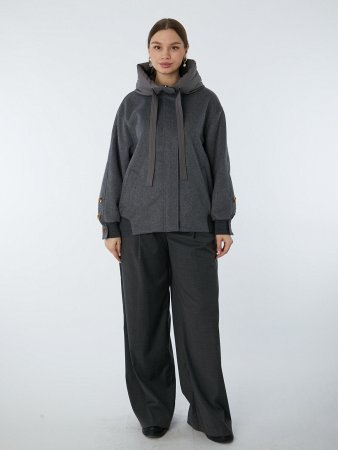 Драповая куртка с капюшоном