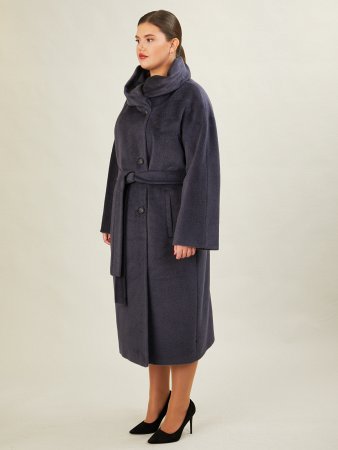 Классическое пальто с шалевым воротником и поясом