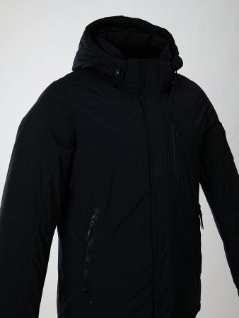 Пуховик мужской укороченный с капюшоном