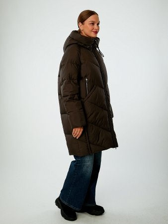 Пуховик стёганый с капюшоном