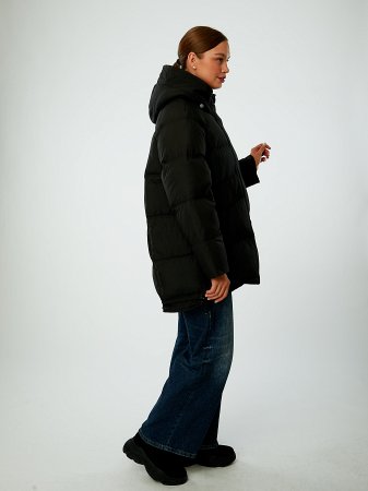 Пуховик женский стёганый с капюшоном