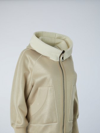 Экодублёнка женская с капюшоном