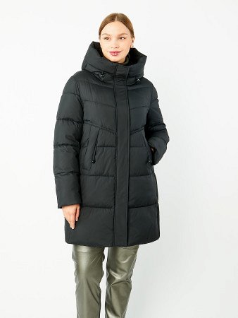 Пуховик женский стёганый с капюшоном