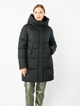 Пуховик женский стёганый с капюшоном