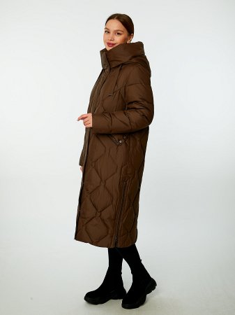 Пуховик женский удлинённый с капюшоном
