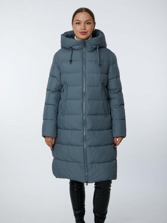 Пуховик женский стёганый с капюшоном 