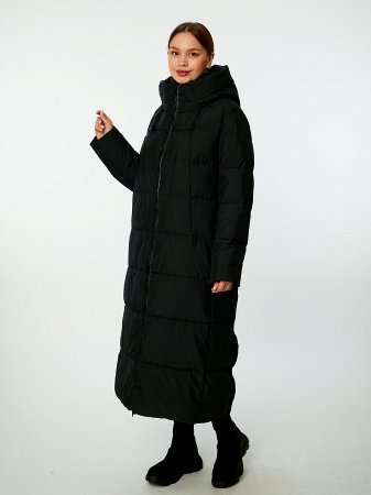 Пуховик женский удлинённый с капюшоном