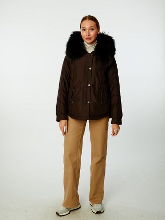 Пуховик укороченный с капюшоном