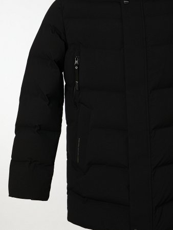 Пуховик мужской с капюшоном удлинённый